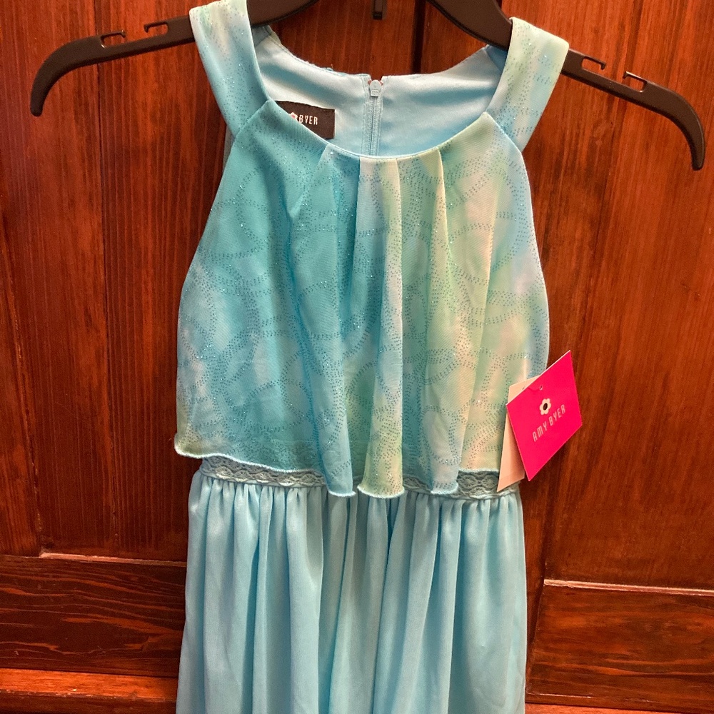 Amy Byer Size 7 Girls beautiful in Blues Dress